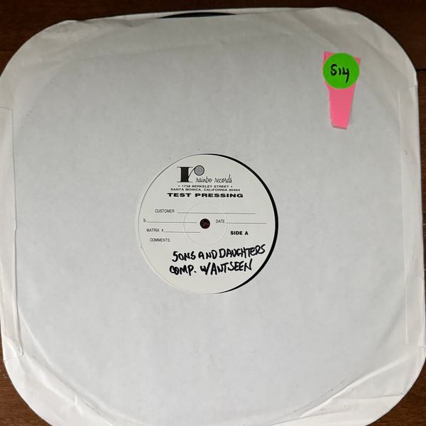 #514 Sons And Daughters Of This Savage Land Test Pressing - #514 SONS AND DAUGHTERS TEST