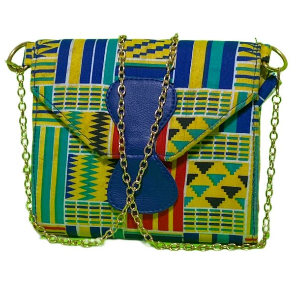 Blue Ankara Purse