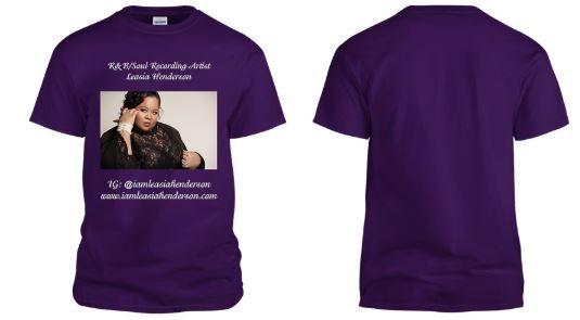 Leasia Henderson - Signature Tee (Purple, Front Design)