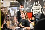 Caffeine is Gasoline Fringe Tee BLACK COLD BREW