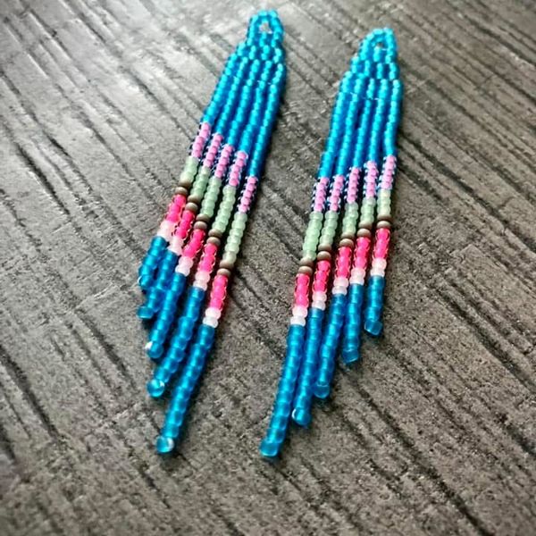 ::: CERULEAN BLUE VINTAGE STRIPE :::