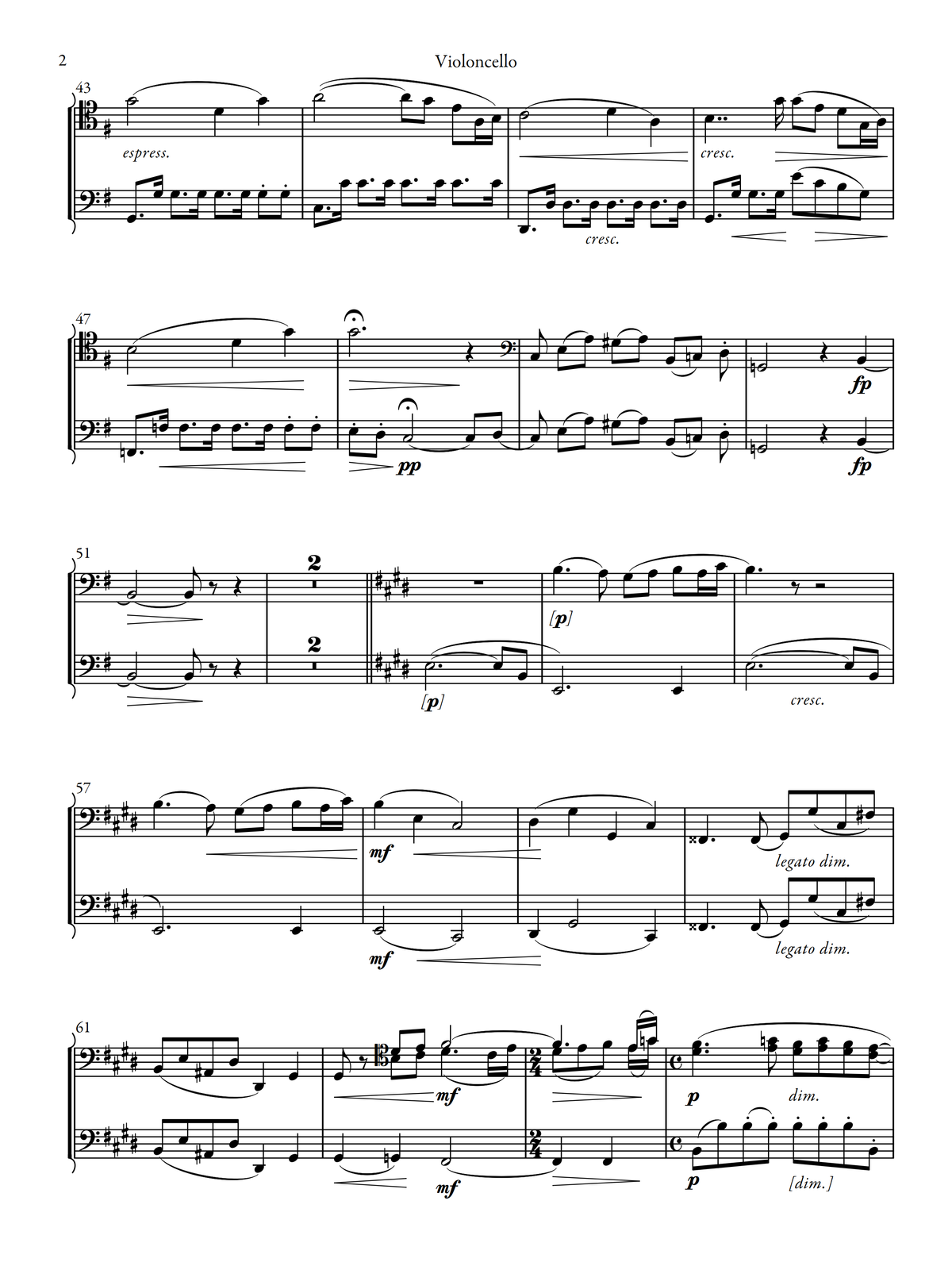 Dvořák - String Serenade, Op. 22 (Cello Part with tenor clef)