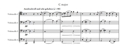 Schumann - Abendlied, Op. 85, No. 12 (Transcribed for 4 Cellos)