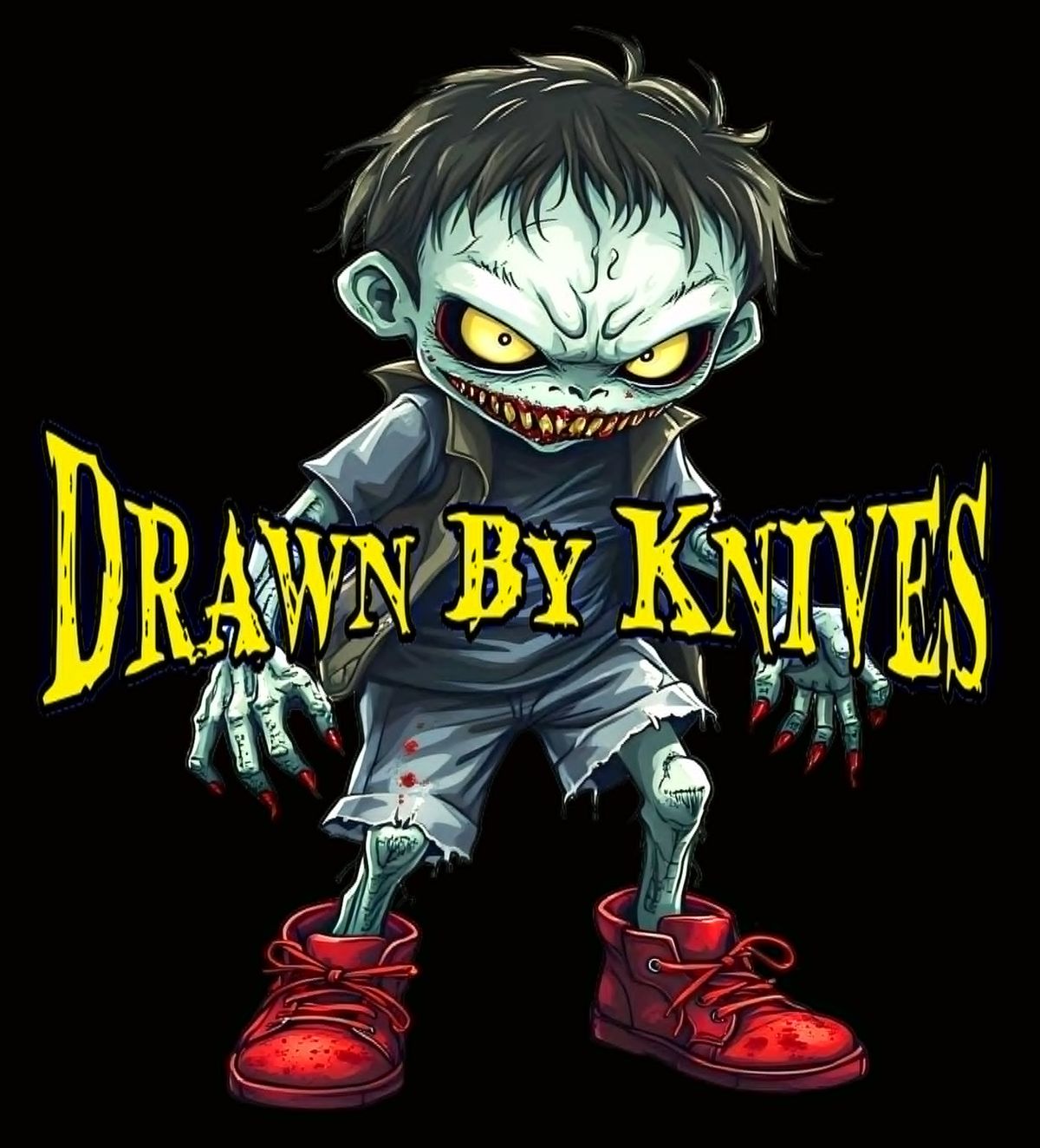 Drawn by Knives - Green Guy T Shirt