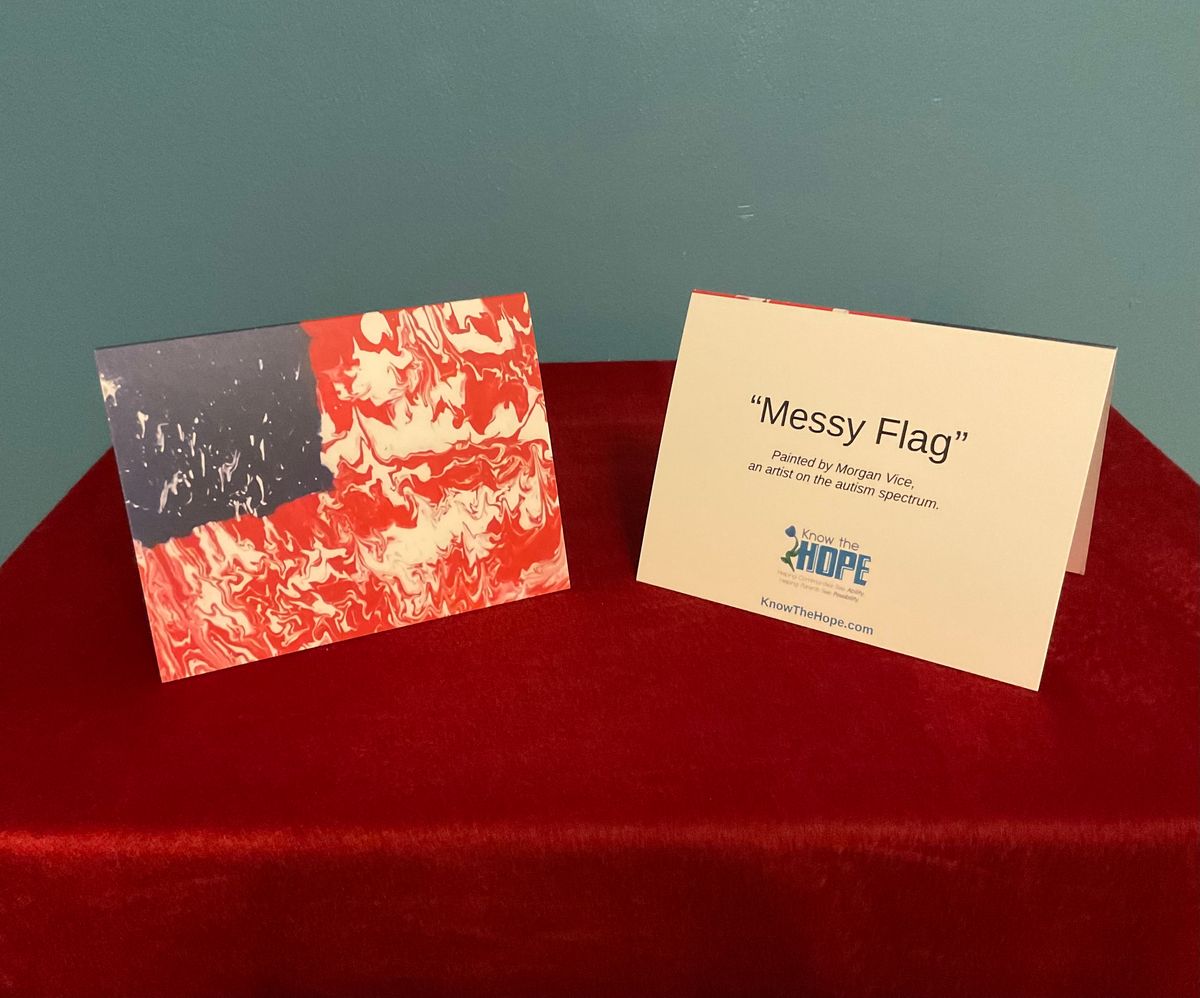 AVAILABLE IN US ONLY Messy Flag notecards