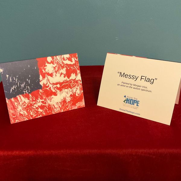 AVAILABLE IN US ONLY Messy Flag notecards