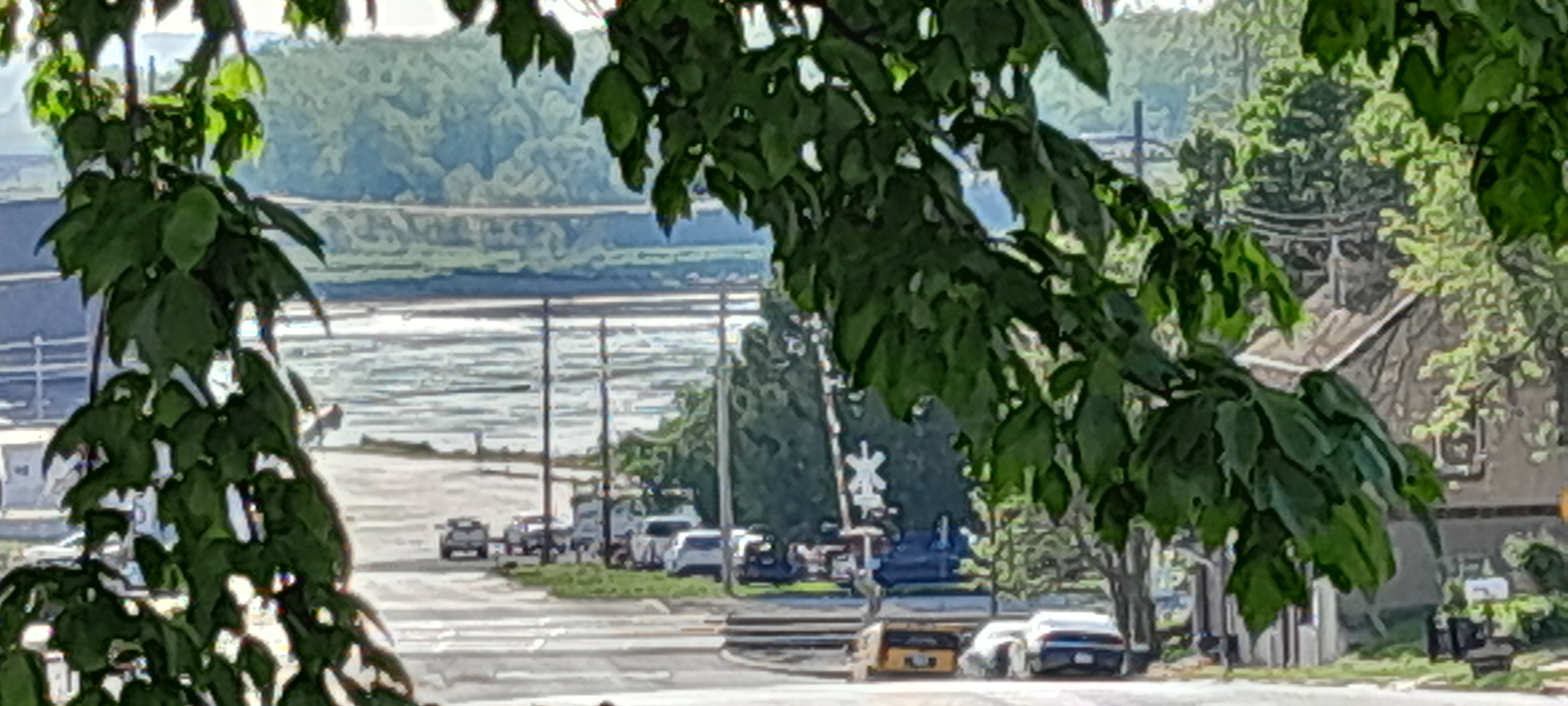Missouri river between Nebraska and Iowa in the distance