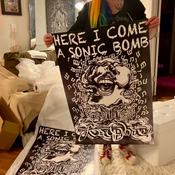 Sonic Bomb Poster - (Black n White)