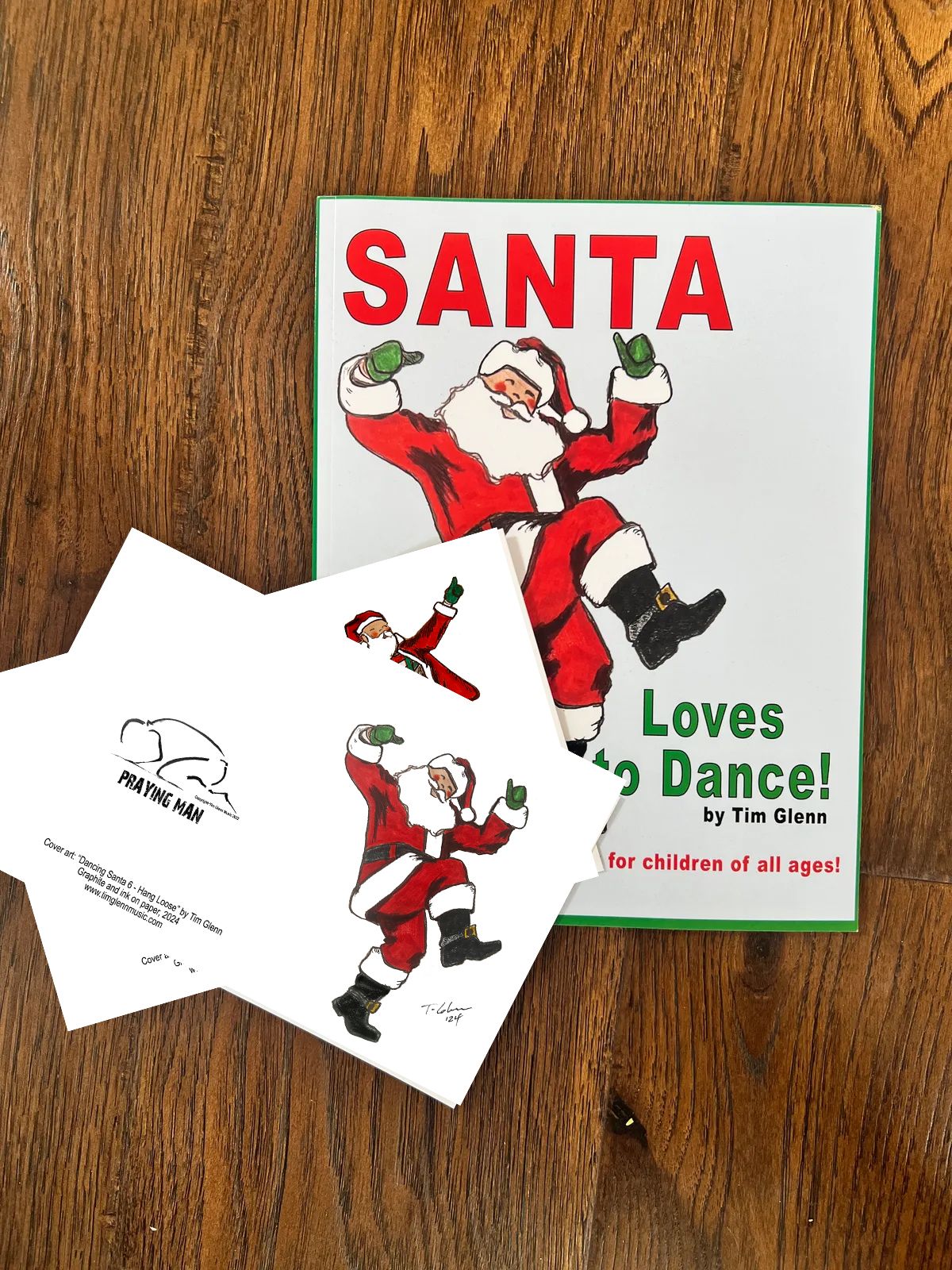 DANCING SANTA BUNDLE! (Santa Loves to Dance coloring book, with six dancing Santa greeting cards)