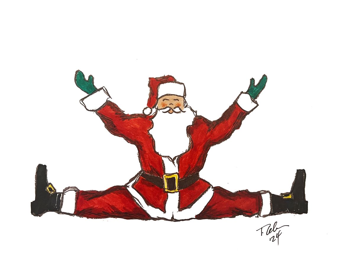 Dancing Santa - The Splits