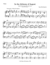 "IN THE ALCHEMY OF AUGUST" - Sheet Music for Solo Piano - Instant Download