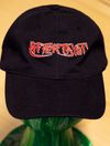 Black, embroidred hat