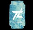 "TL" Velvet Koozie- Dusty Blue/White