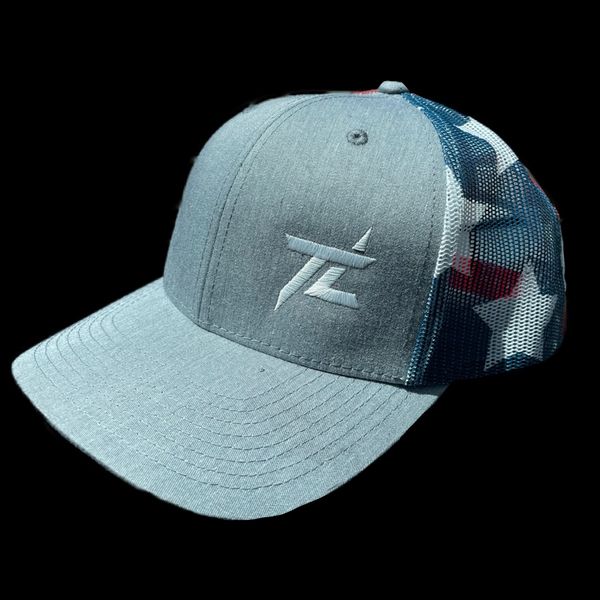 Heather Gray/Stars and Stripes “TL” Logo Hat