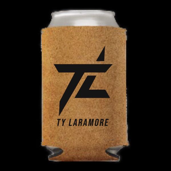 "TL" Suede Koozie- Brown/Black