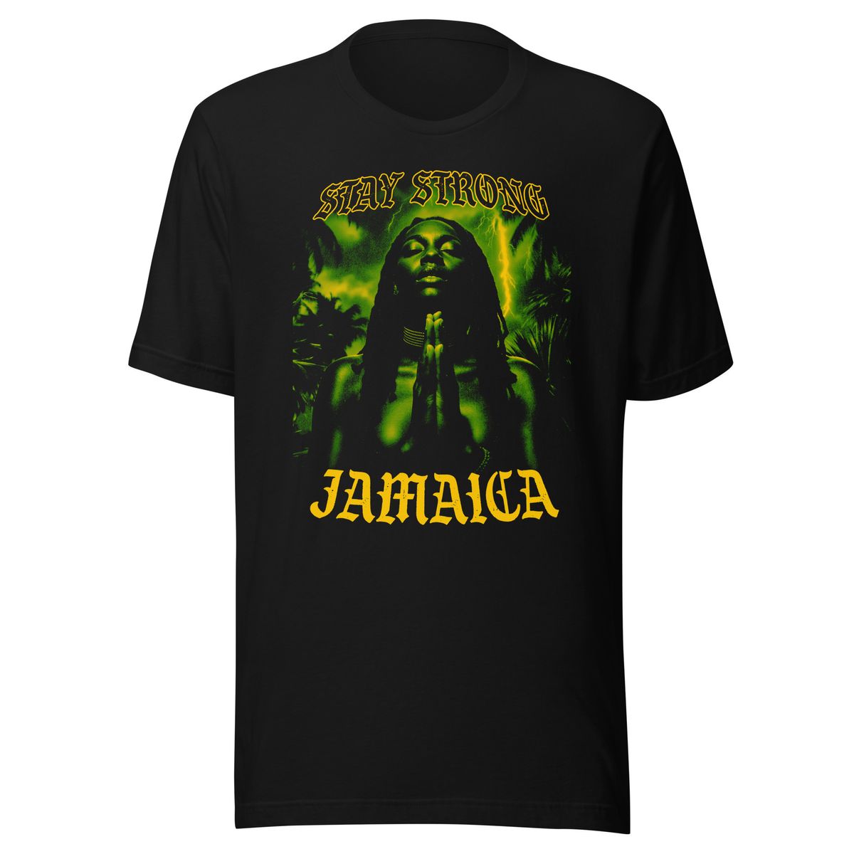 Stay Strong Jamaica - Divine Strength Tee (Tuff Like Iron × One Drop Shop)