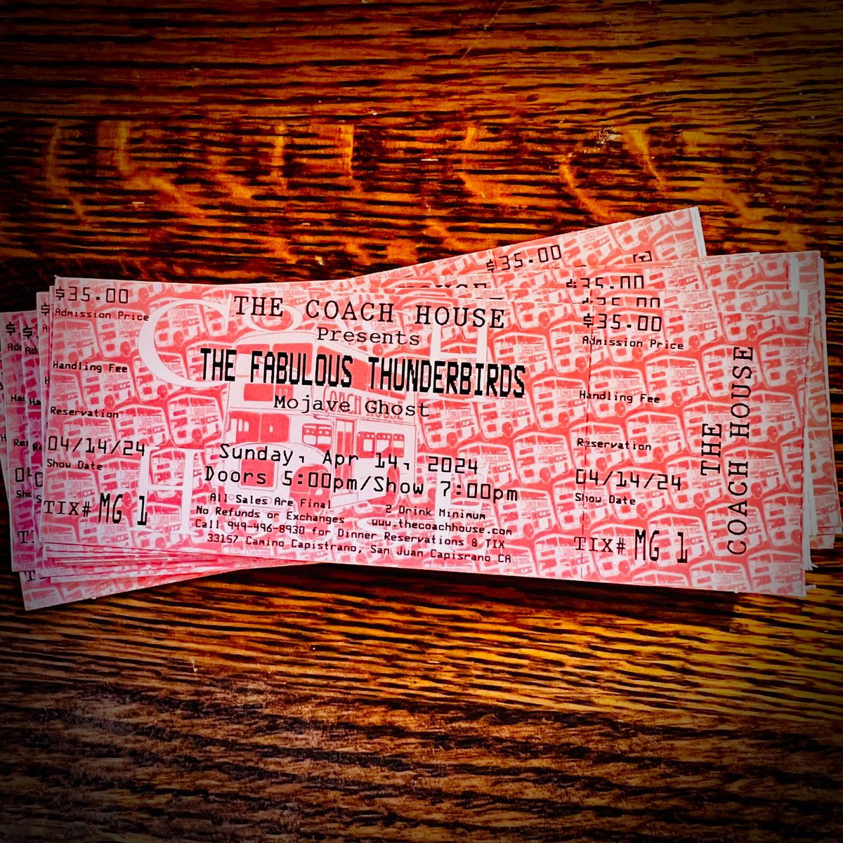 Tickets for Mojave Ghost and The Fabulous Thunderbirds