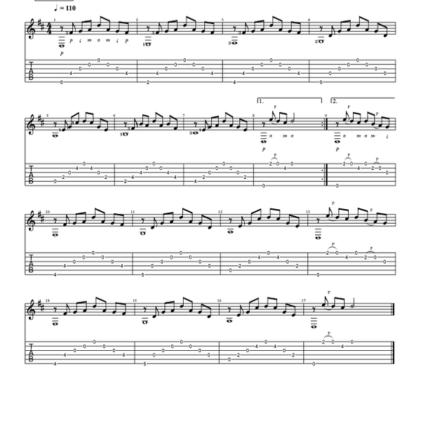 Five Etudes in DADGAD Tuning