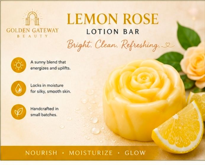 Lemon Rose Lotion Bar (Gold)