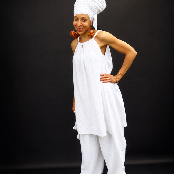 100% White Cotton Gauze Sun-Set
