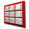 Seduce - Turntable Mirror Wall Sculpture - white/red