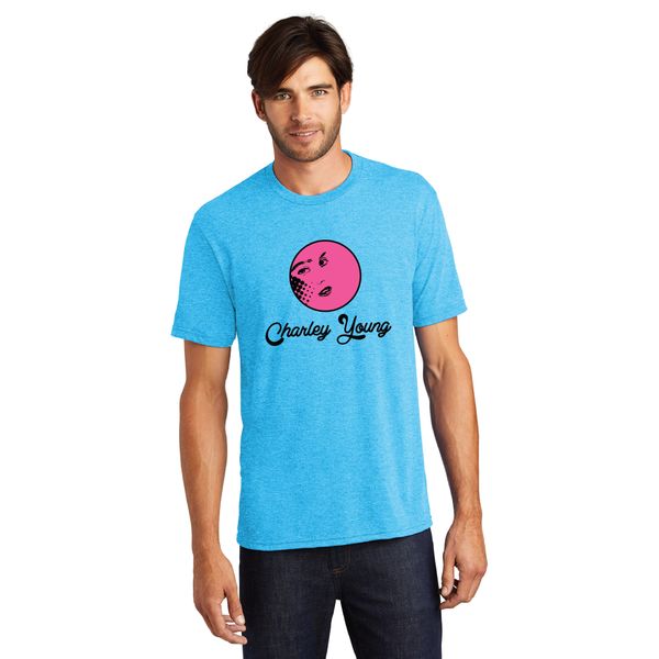 Charley Young Neon Logo Shirt (Men's/Unisex) (Aqua) or Gray