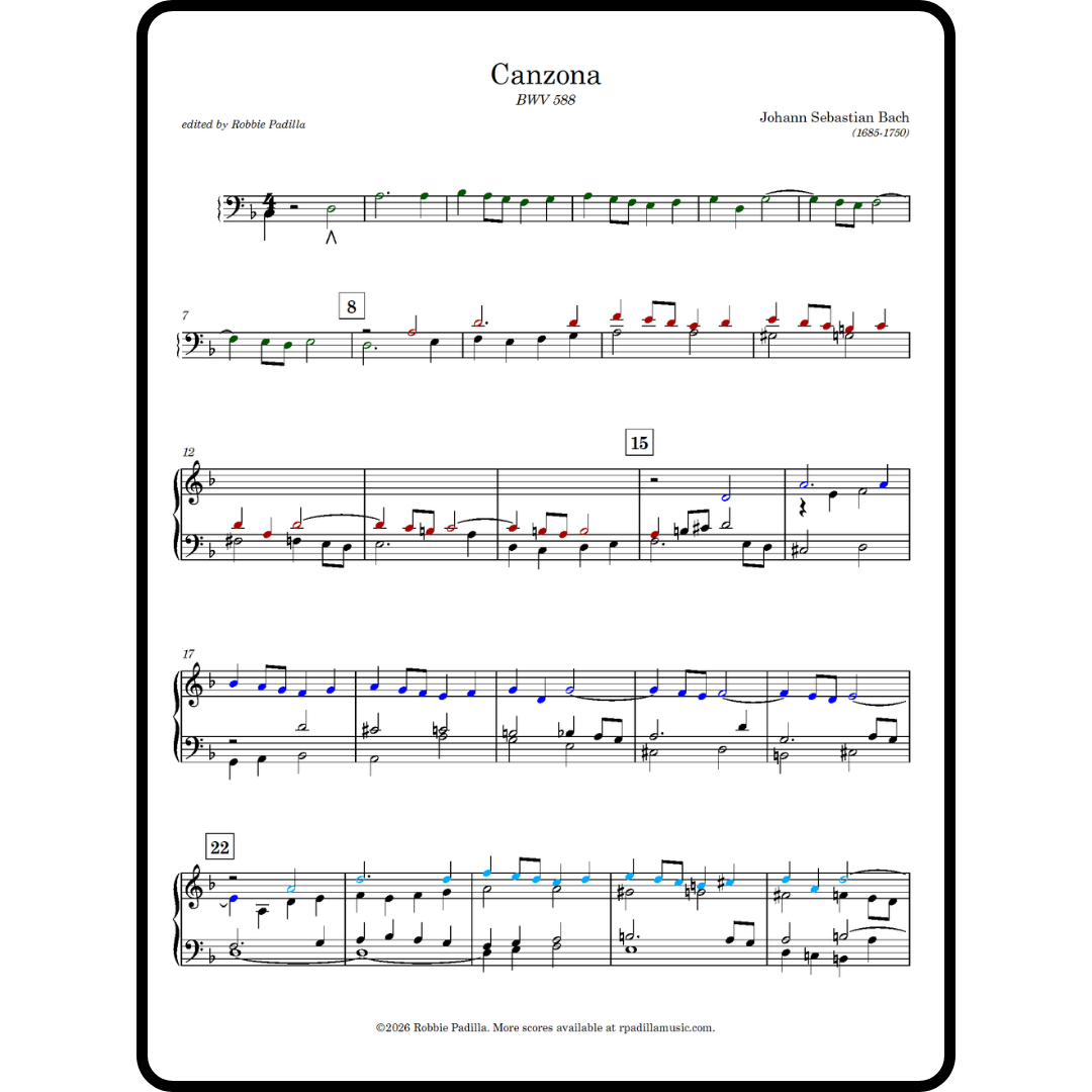 Bach: Canzona, BWV 588