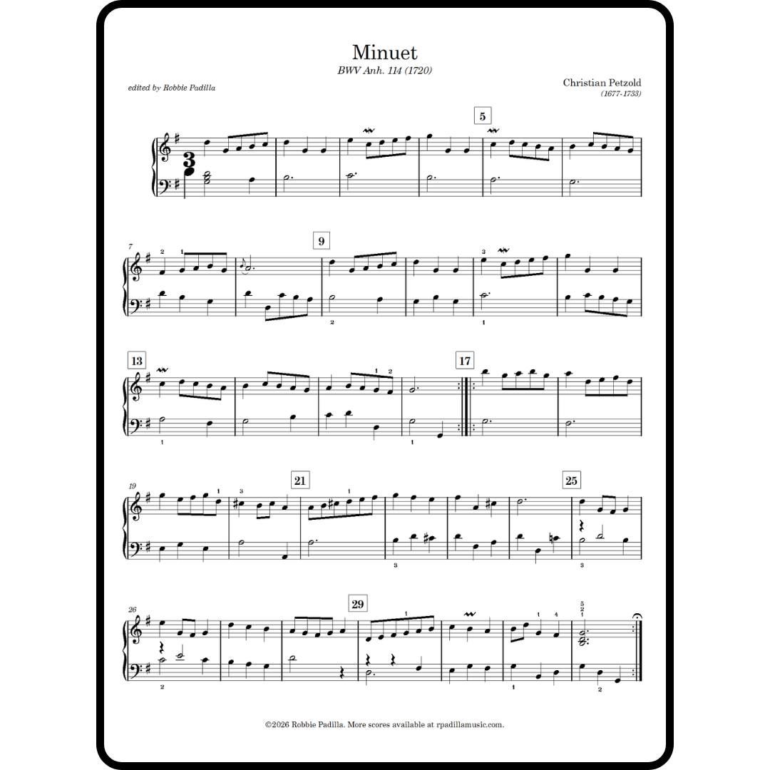 Petzold: Two Minuets