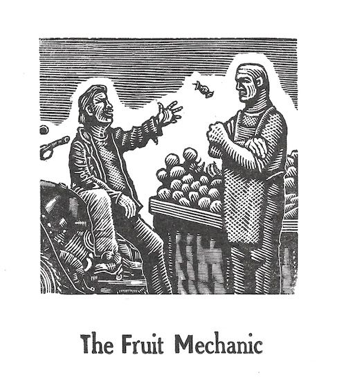David Frazer print - The Fruit Mechanic