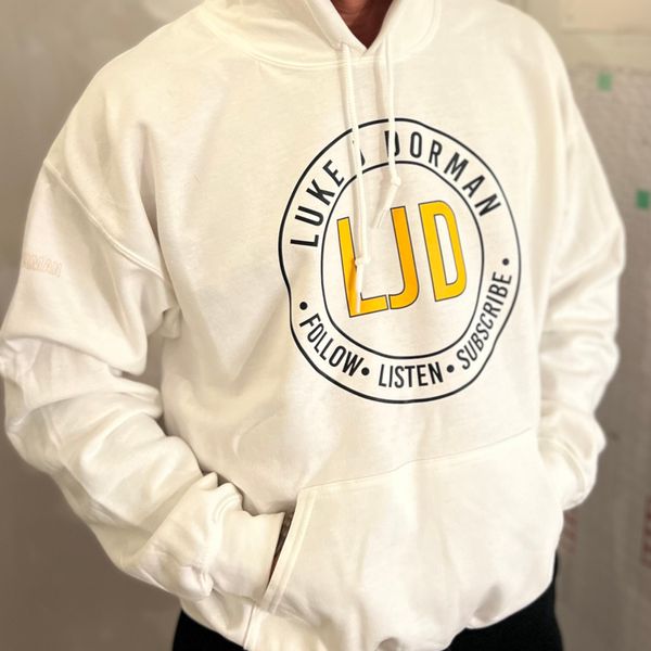 LJD Logo White Hoodies
