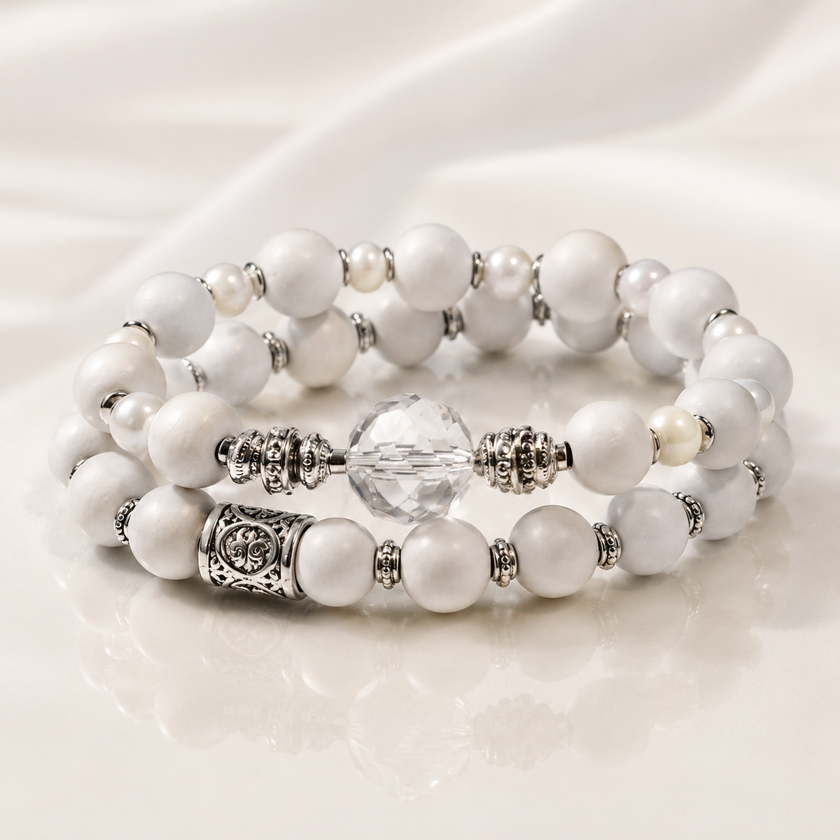 Ivory Breeze Duo Bracelet Set