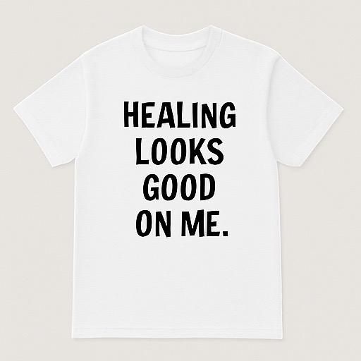 Healing Looks Good On Me T-Shirtđź‘•(White)