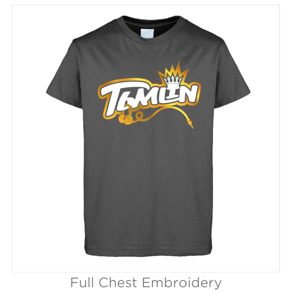 *EXCLUSIVE GOLD LOGO* BLACK T-SHIRT - FULL CHEST