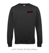 BLACK JUMPER - LEFT CHEST EMBROIDERY