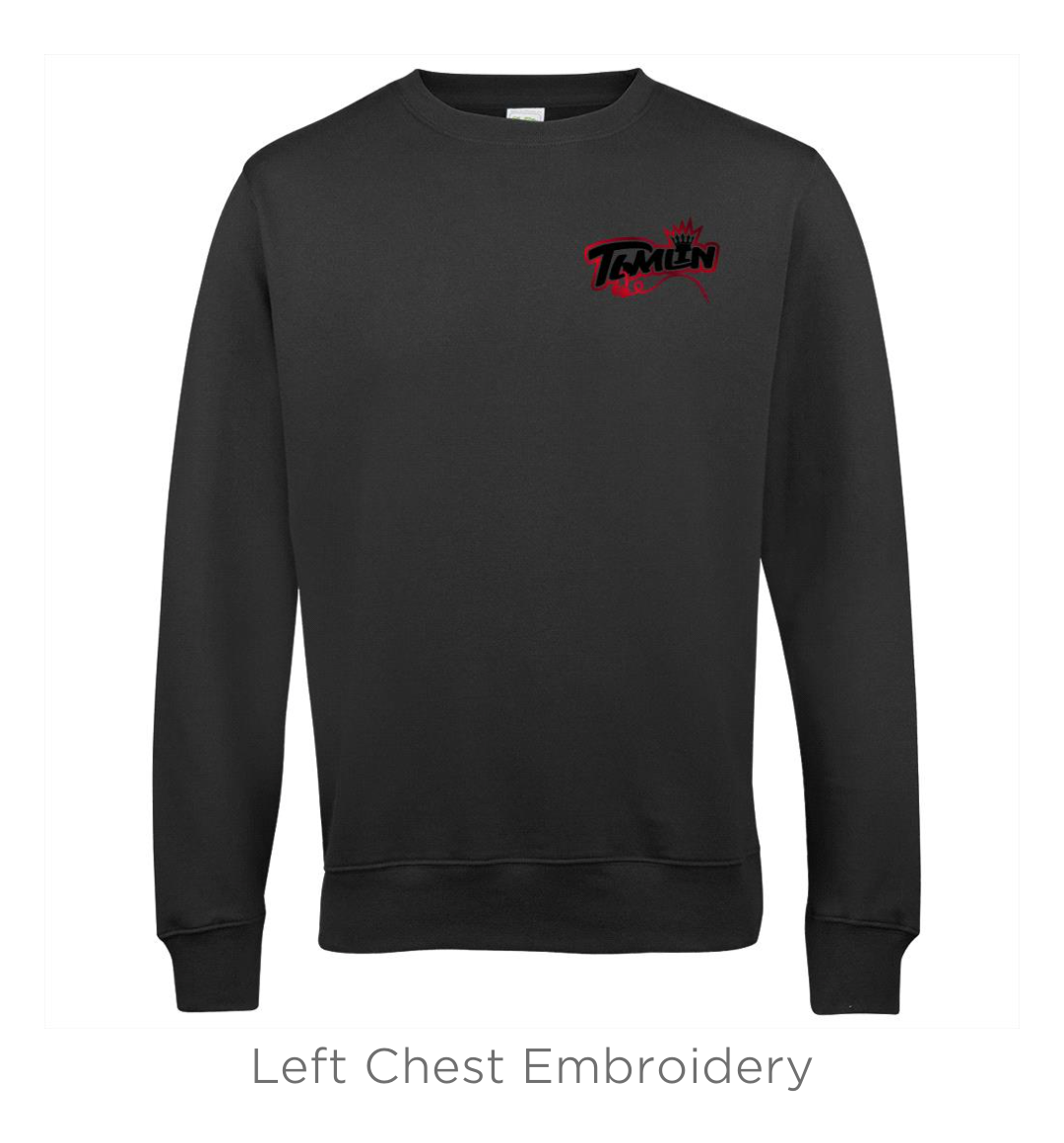 BLACK JUMPER - LEFT CHEST EMBROIDERY
