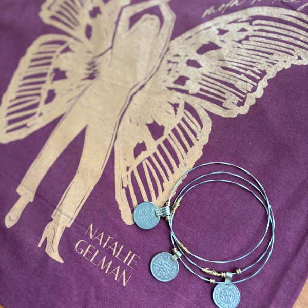 Tote Bag and Guitar String Bracelet Bundle