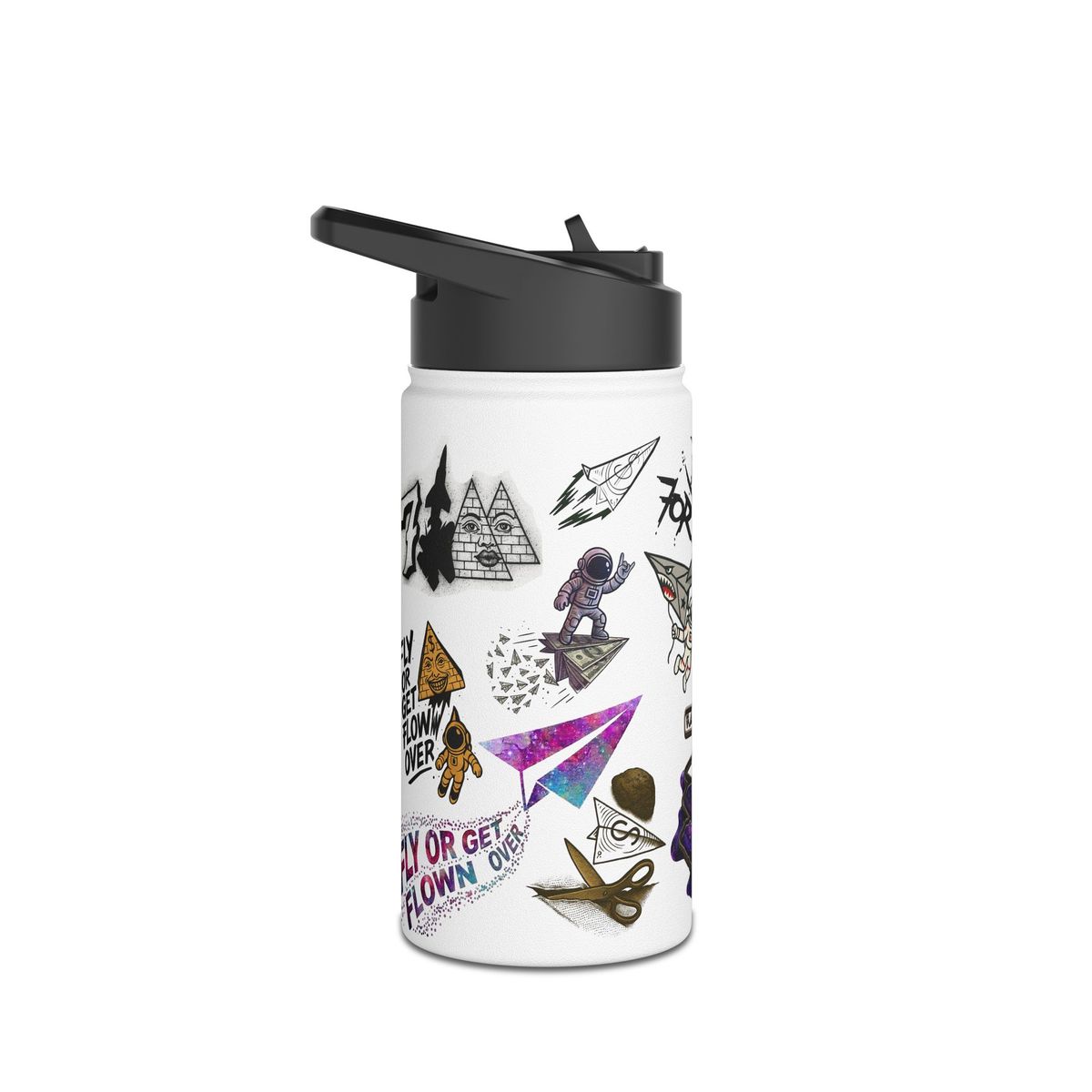 Sticker Stainless Steel Water Bottle