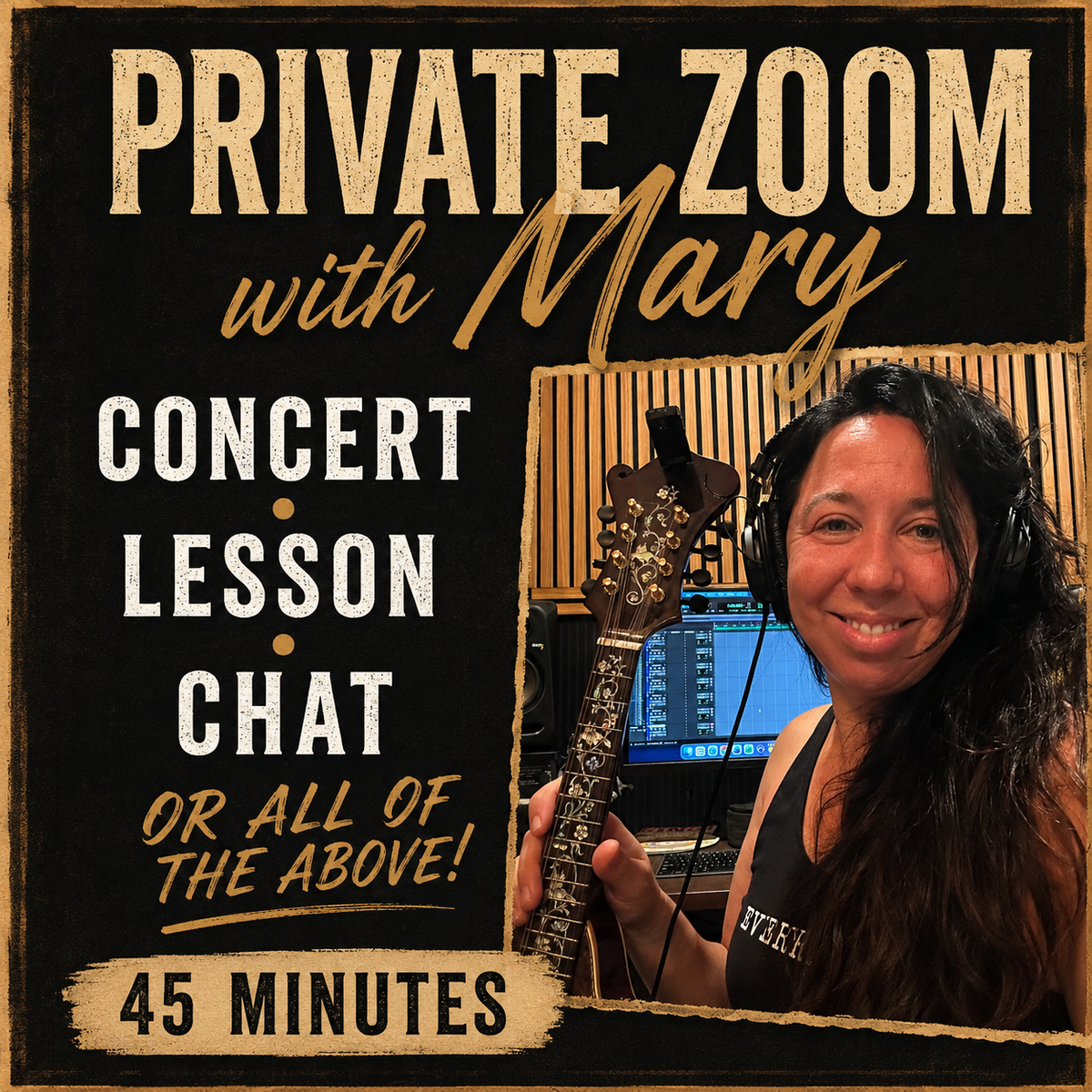 One-on-One Zoom with Mary — Concert, Lesson or Chat