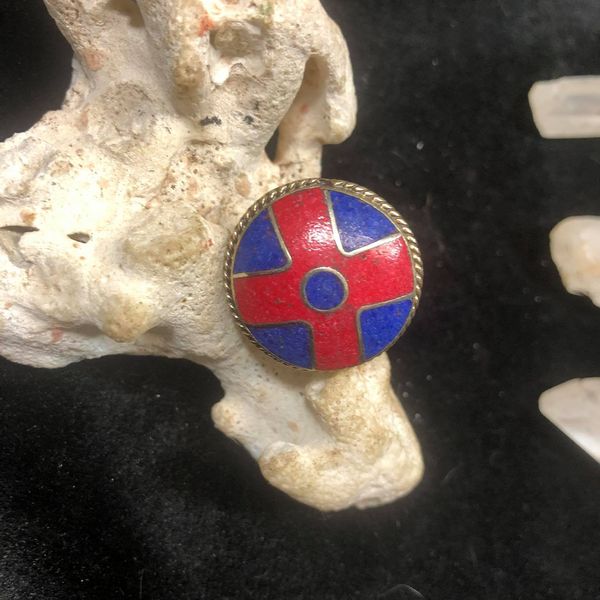 Coral Cross Ring