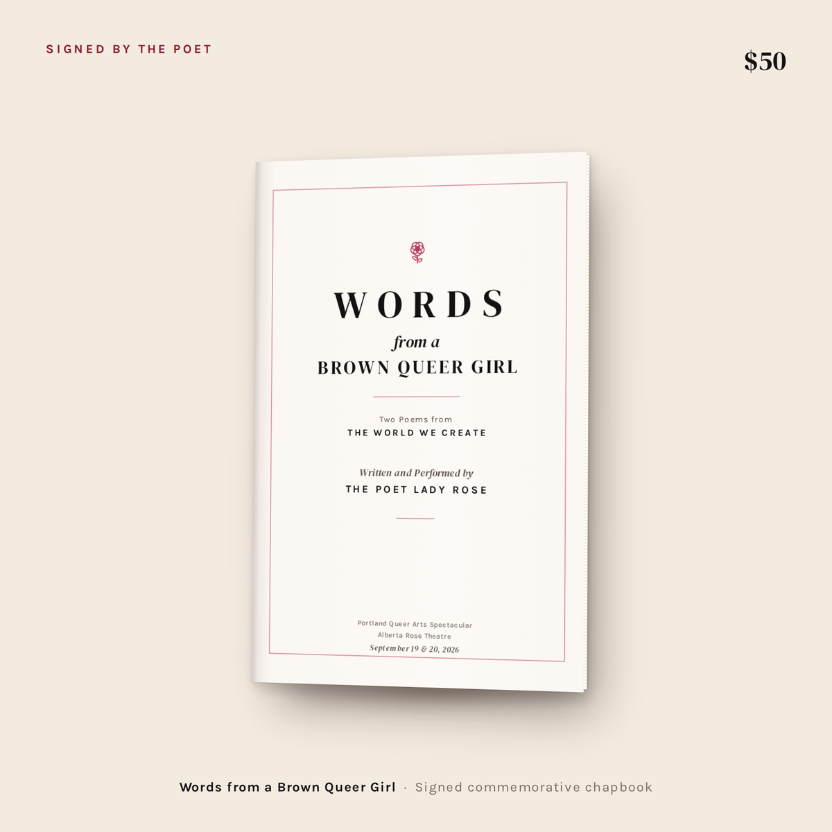 Words from a Brown Queer Girl: Signed Chapbook