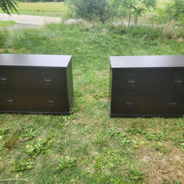 Mocha Brown Lateral Filing Cabinets 1 Pair