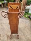Douglas Fir Kitchen Side Table with Iron legs