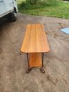 Douglas Fir Kitchen Side Table with Iron legs