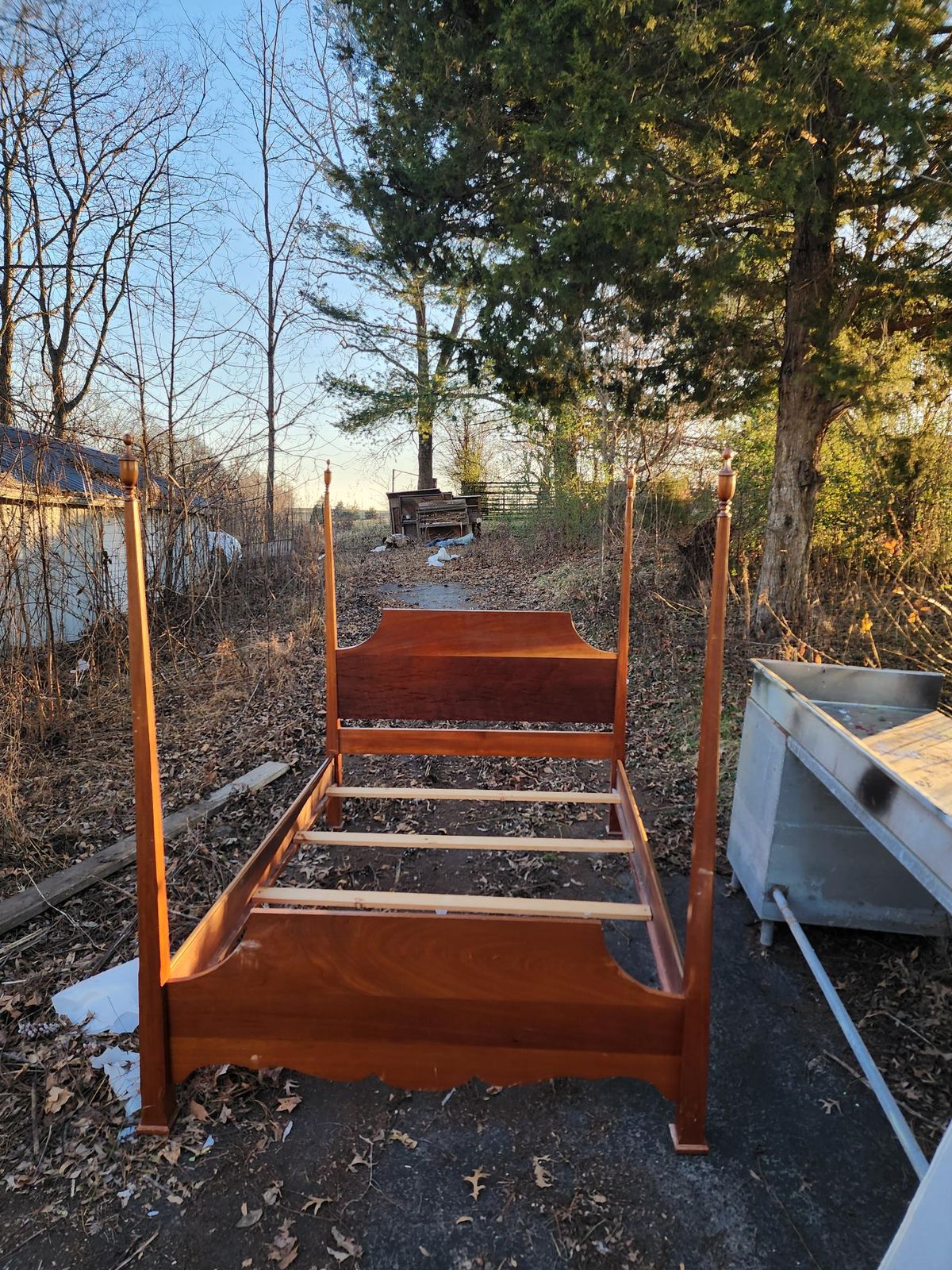 4 Poster solid Cherry Bed.