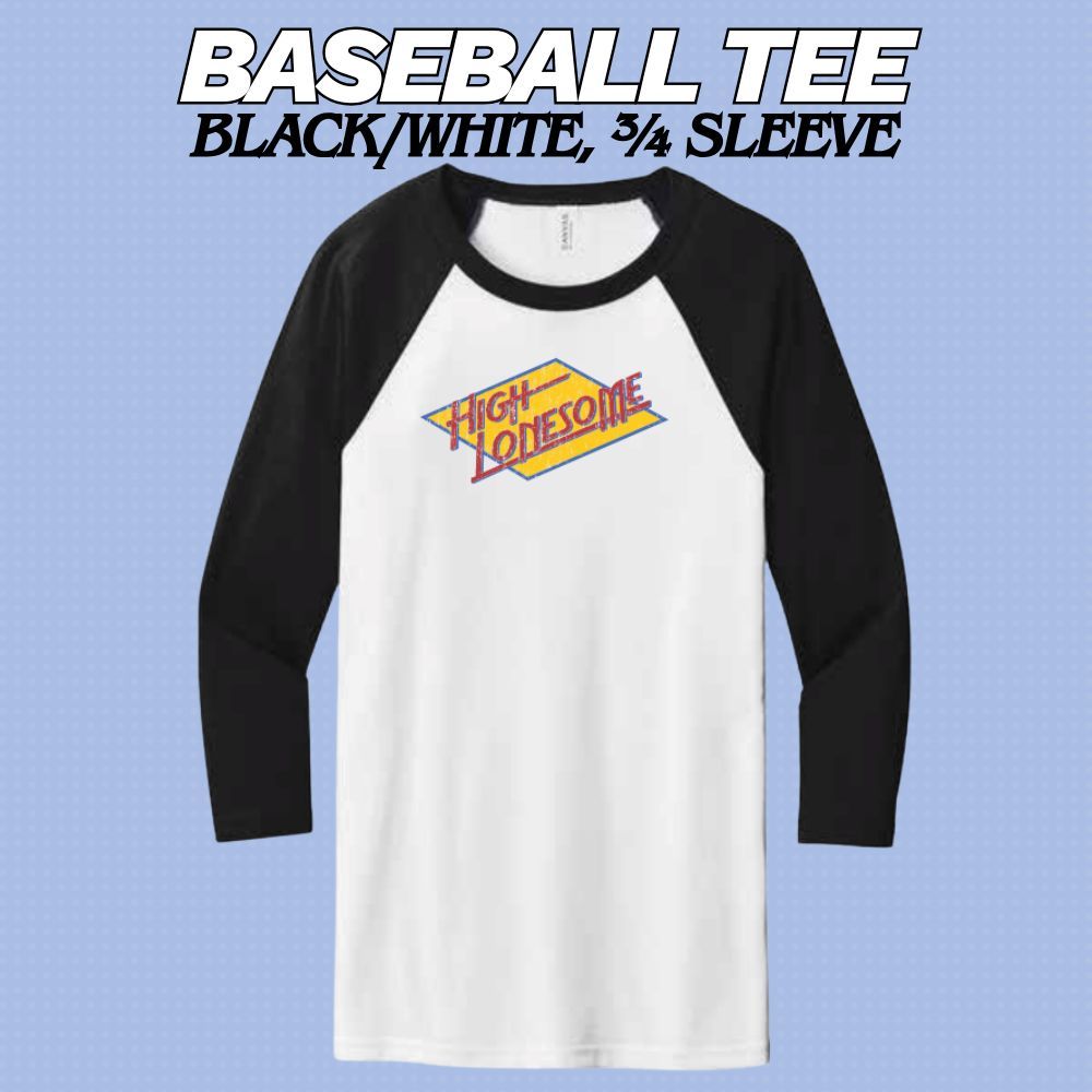 Baseball Tee: Retro, 3/4 Sleeve