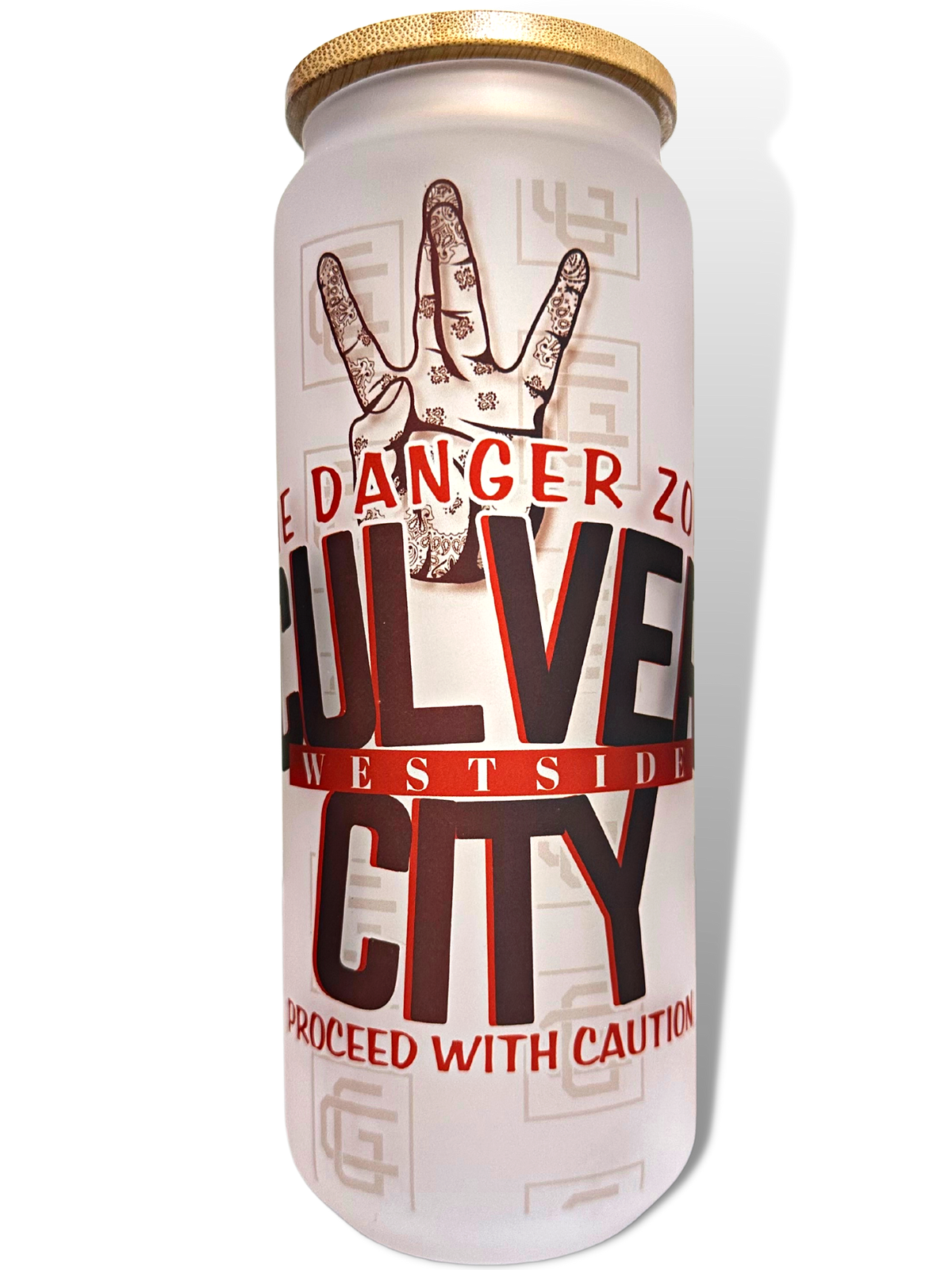 "Danger Zone" Frosted Glass