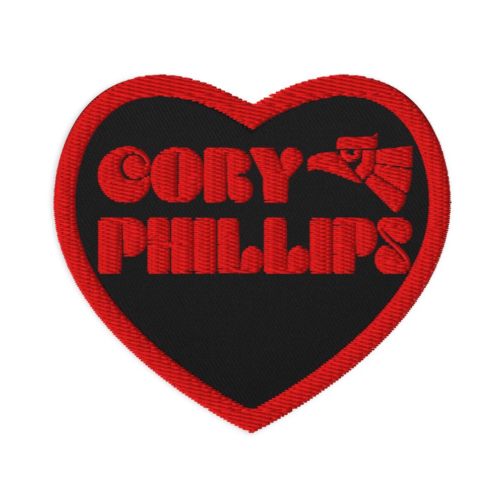 Embroidered Heart-Shaped Patch