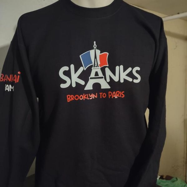 Skanks from Brooklyn to Paris crew neck