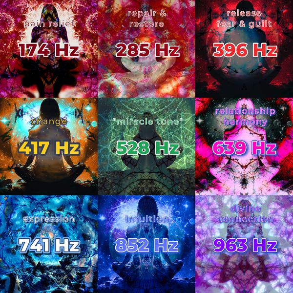 9 Solfeggio Frequencies - Pure Tones (1 hour each)