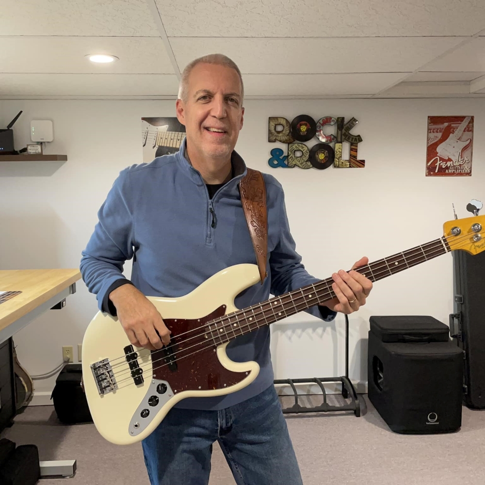 Mike Lucey Playing Bass